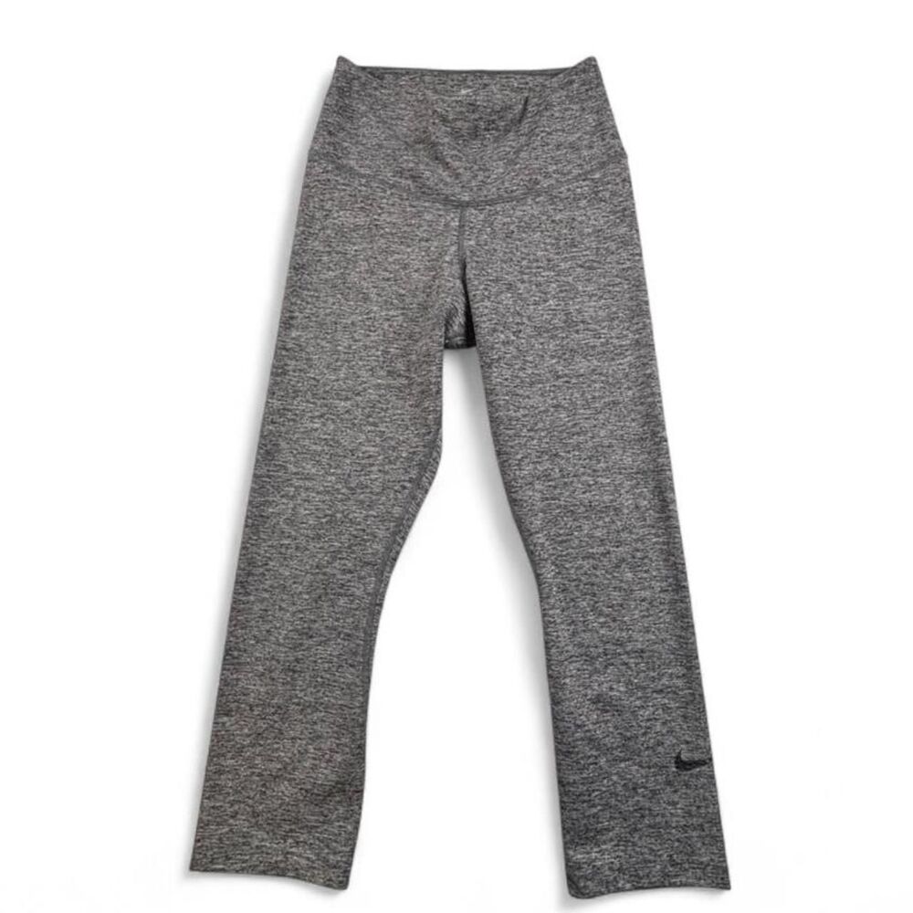 Nike Dri-FIT Heather Gray Yoga Pants Women’s M Straight Leg Athletic